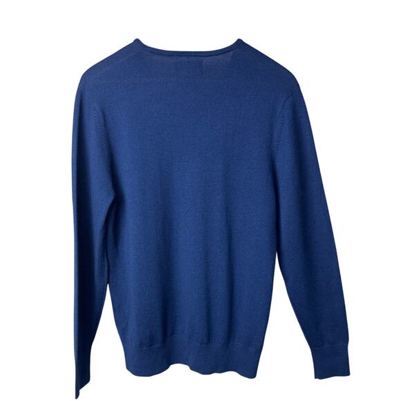 Bonobos Men's Extra Fine Merino Wool Sweater V-Neck Layering Dark Blue  S NWOT - Picture 2 of 8